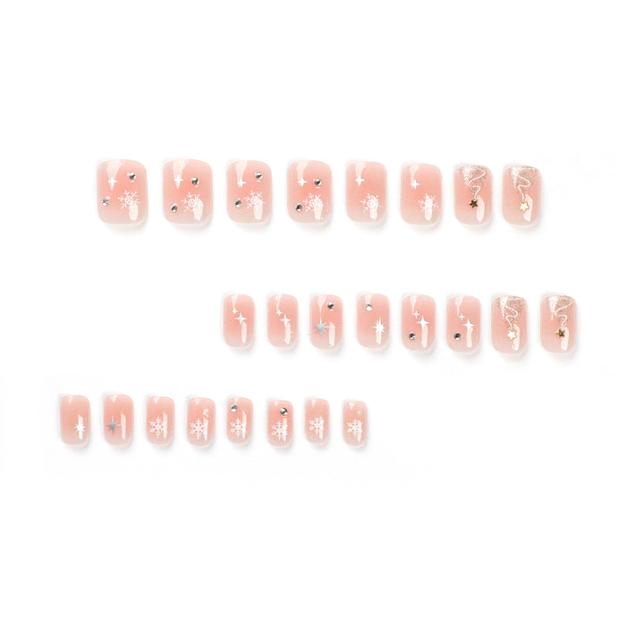Kunstvolle Nagelverlängerungen mit Weihnachtsdesign Karnz
