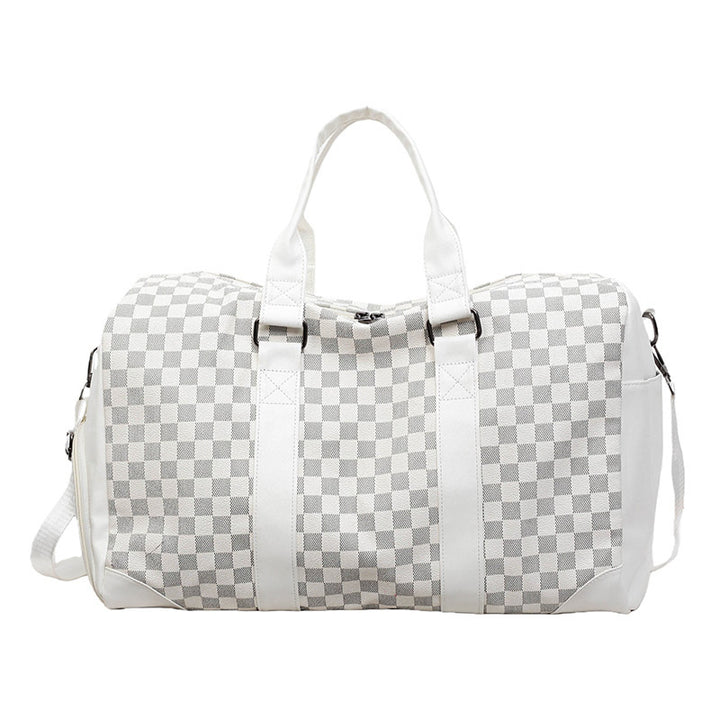 Elegante Schachbrett Reise Duffle Tasche Karnz