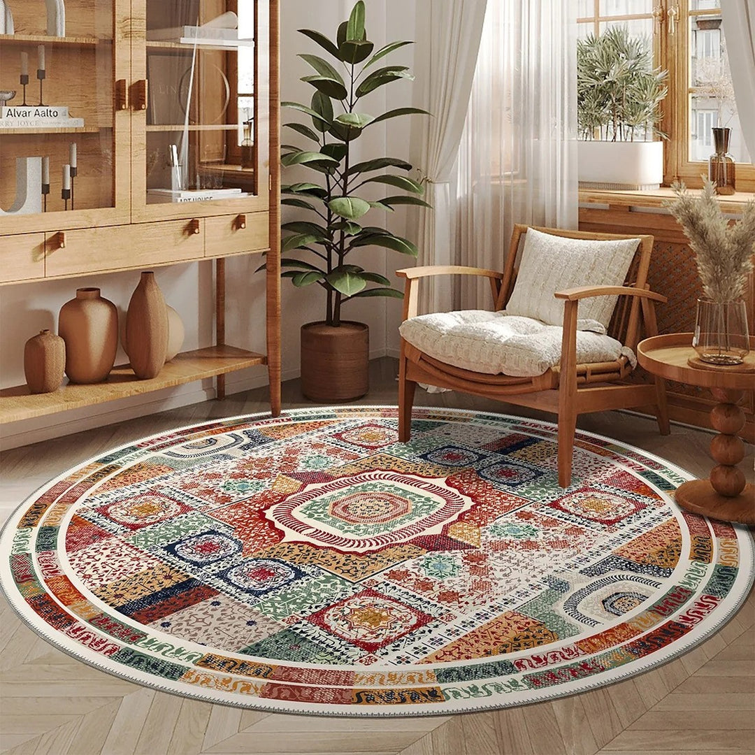 Vintage-inspirierter geometrischer Teppich