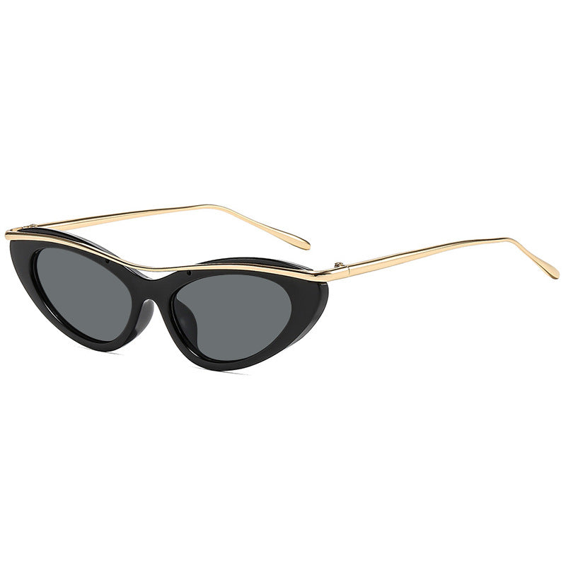 Damen Cat-Eye Sonnenbrille mit elegantem Metallrahmen Karnz