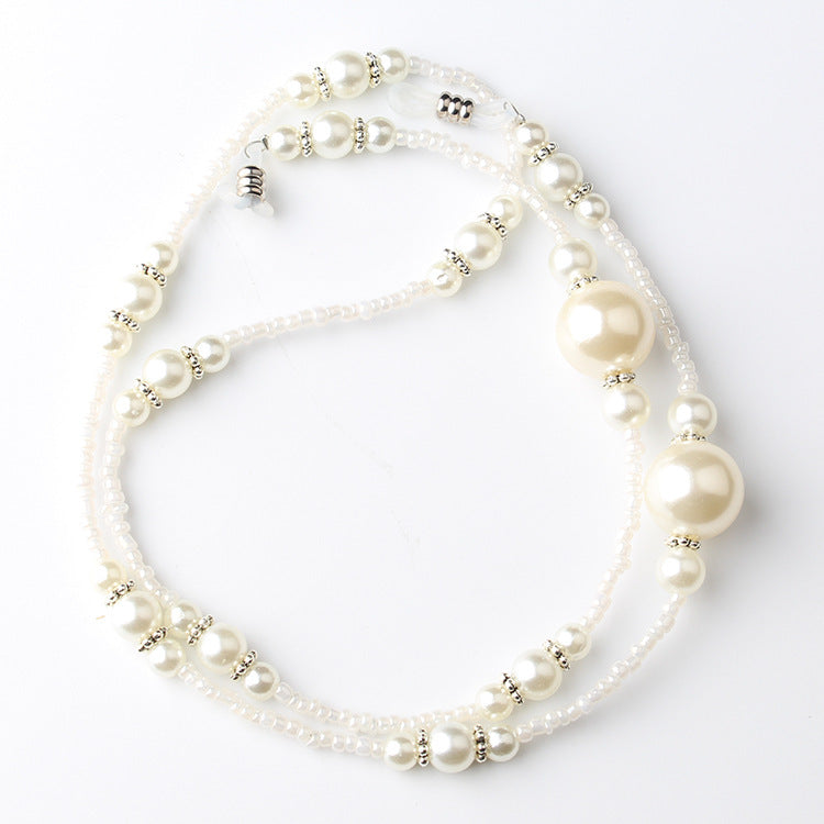 Elegante Perlenbesetzte Brillen Kette Karnz