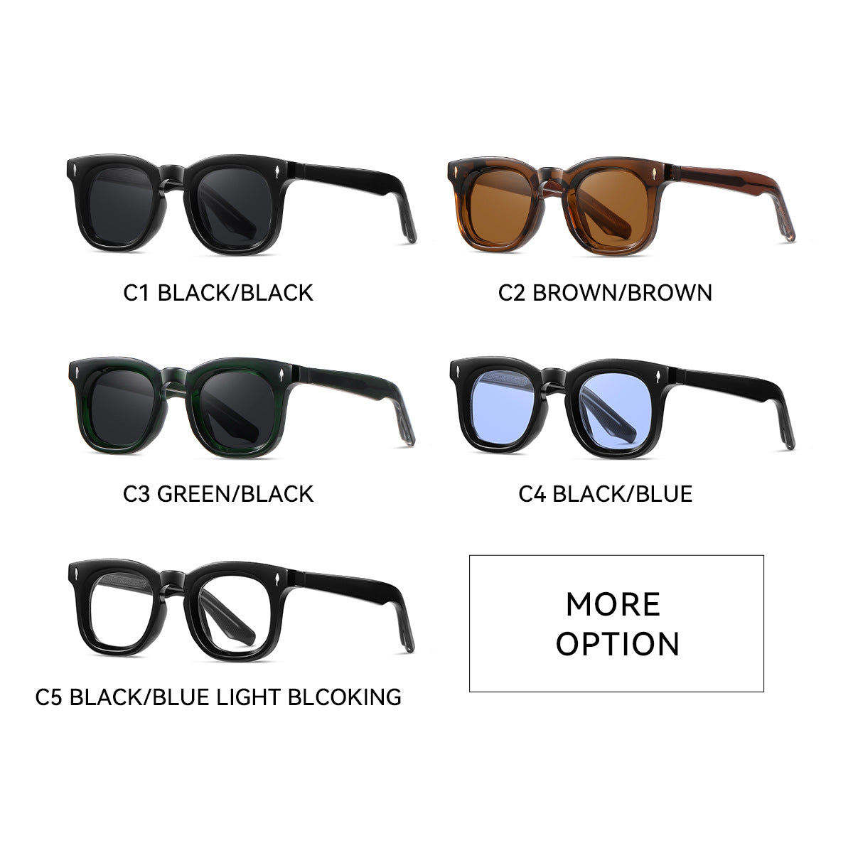 Damen Sonnenbrille im modernen quadratischen Design mit UV-Schutz Karnz