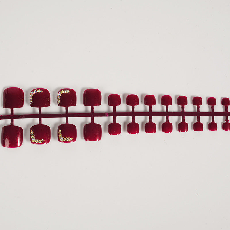 Glänzendes dekoratives Press-On-Nagelset Karnz