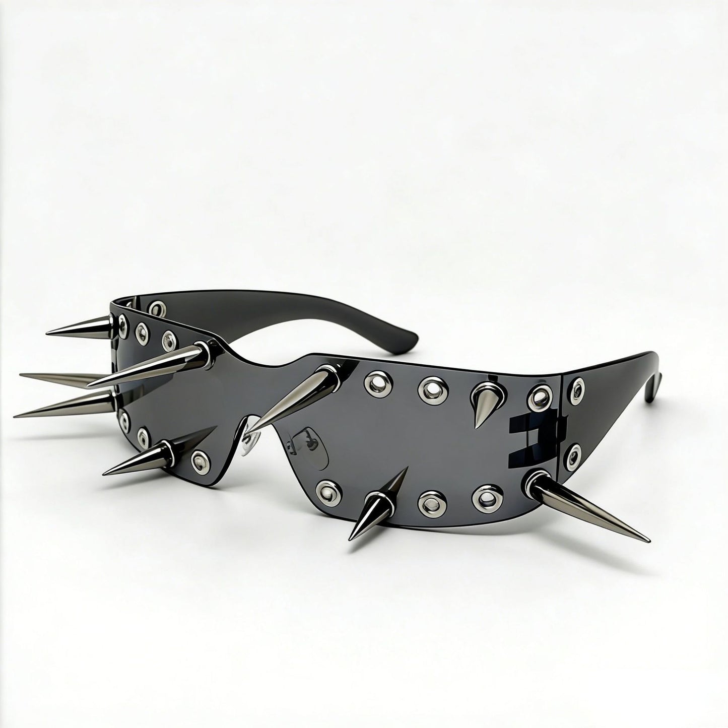 Damen Sportliche Sonnenbrille mit auffälligem Design und Spikes Karnz
