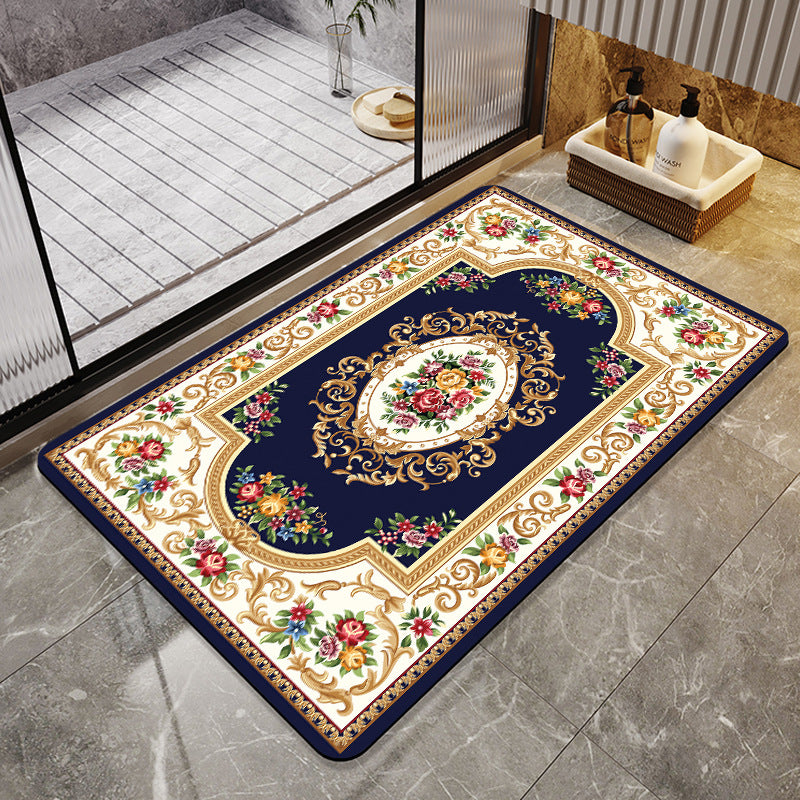 Vintage Floral Decorative Badmat Karnz