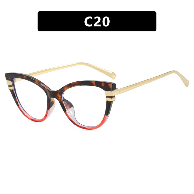 Damen Cat-Eye Sonnenbrille mit eleganten Metallakzenten Karnz