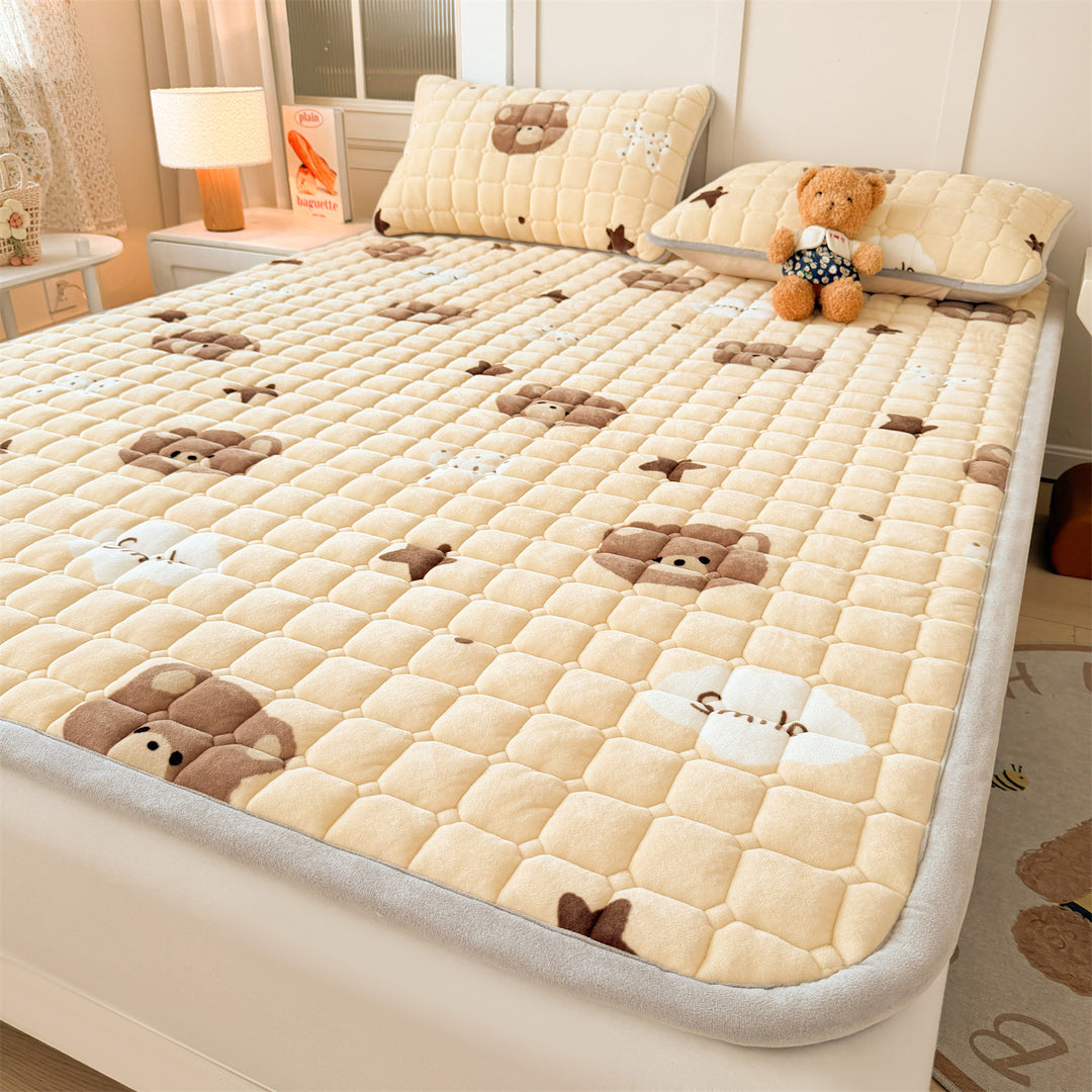 Niedlicher Cartoon Tier Quilted Matratzenauflage