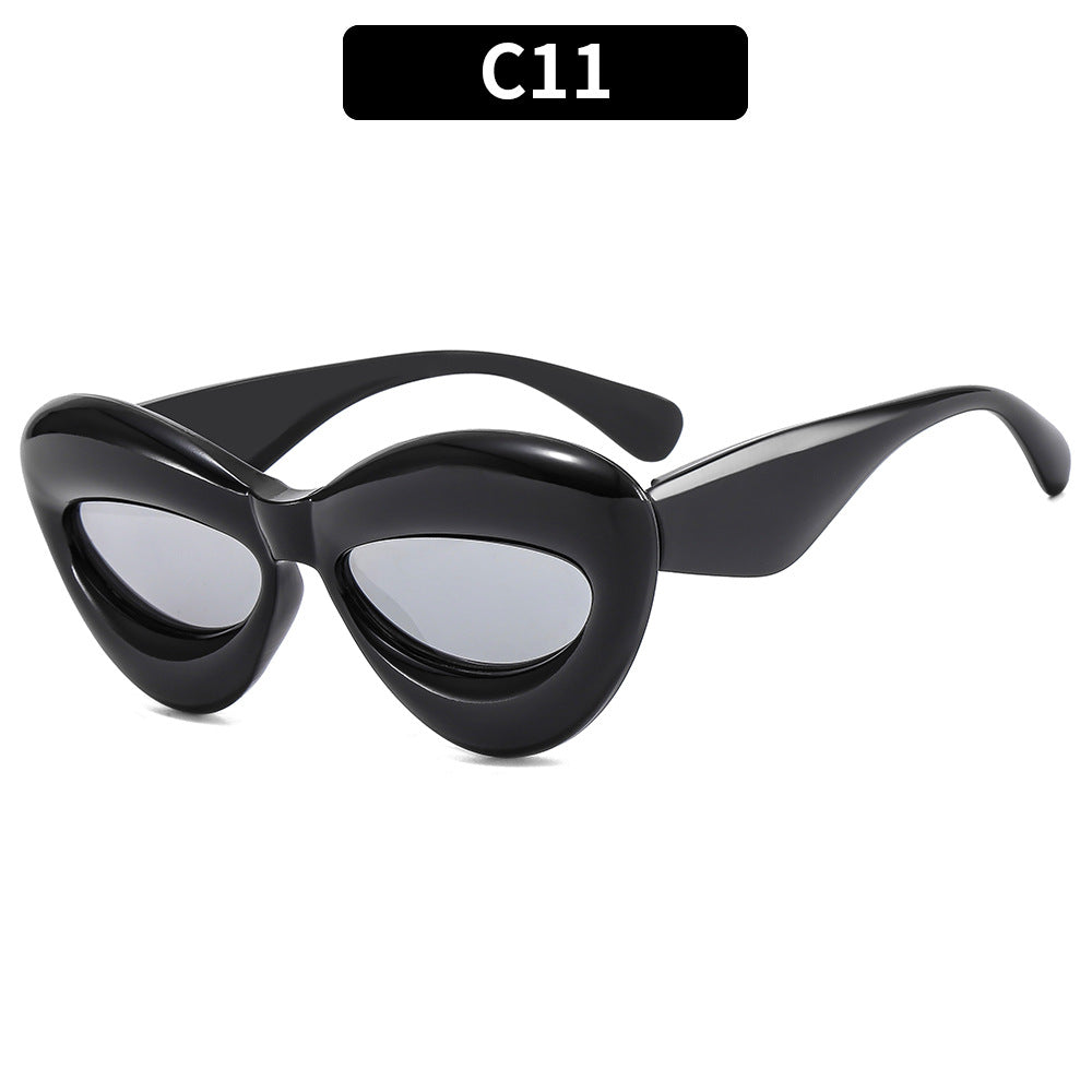 Futuristische Katzenaugen-Sonnenbrille  1787664573