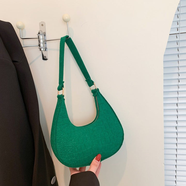 WoCrocodile-Textur Handheld Hobo Tasche Karnz
