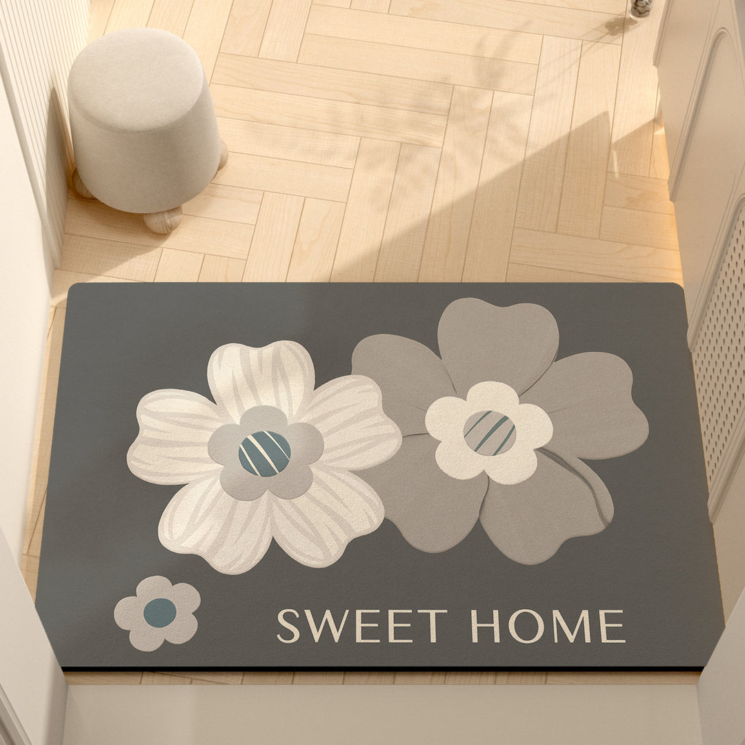 Verspielt Florales Motiv Memory Foam Badematte