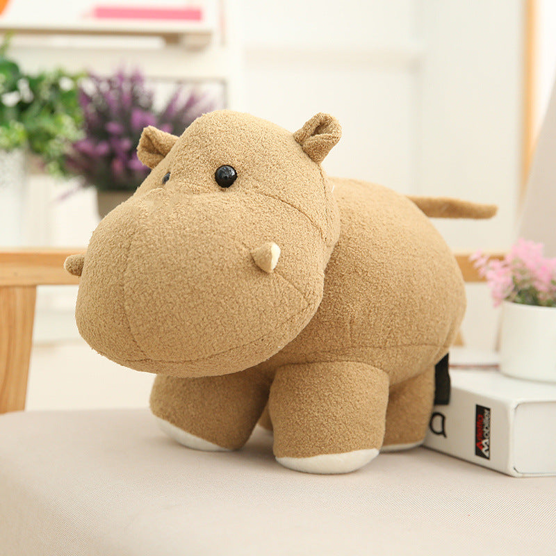 Plüsch-Hippo-Kuschel-Kissen mit gewichtetem Kern und ultra-weichem Mikrofleece-Bezug Karnz