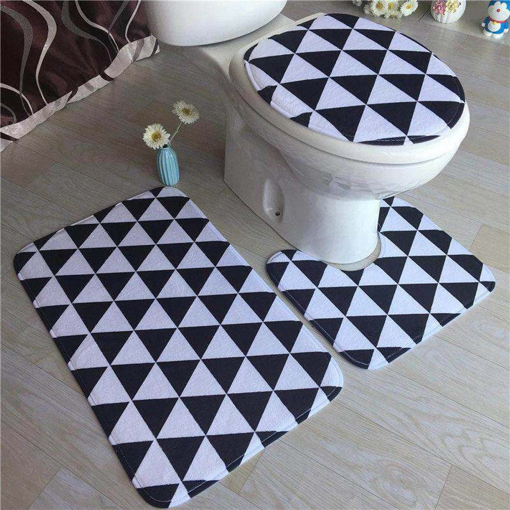 Stylisches geometrisches Muster Badteppich-Set
