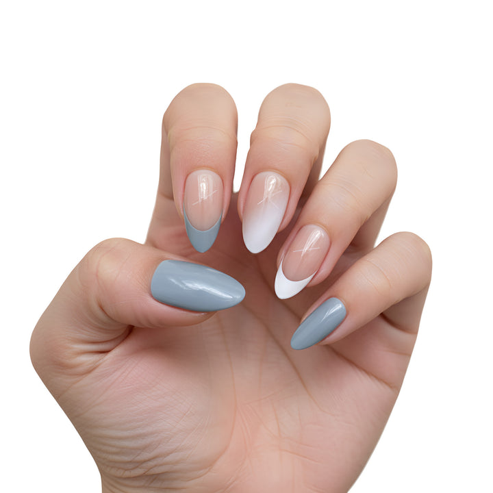 Elegante Ombre Mandel-förmige Press-On Nägel Karnz