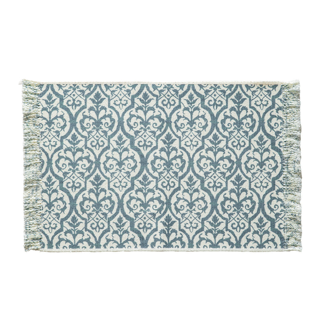 Gewebter Dekorläufer mit Damast-Jacquard und handgefranster Kante Karnz