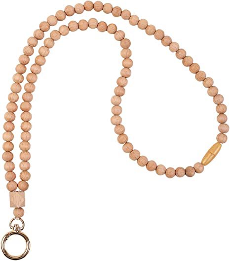 Elegante Holzperlen Brillen Kette Karnz