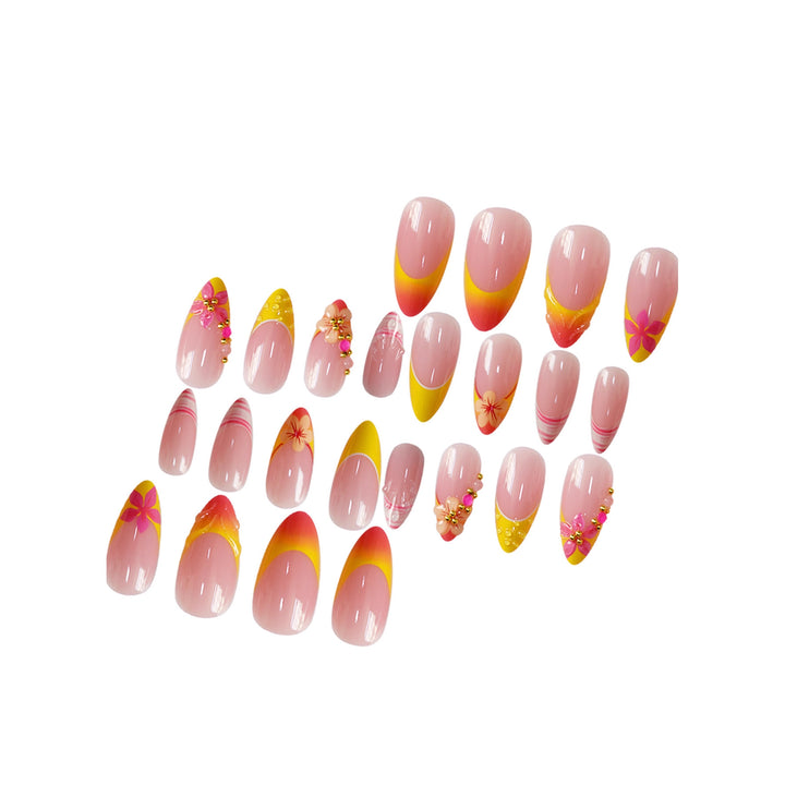 Dekorative Floral Nagelkunst Extensions Karnz
