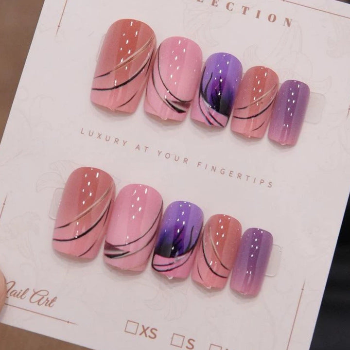 Künstlerische Press-On Nagelkunst