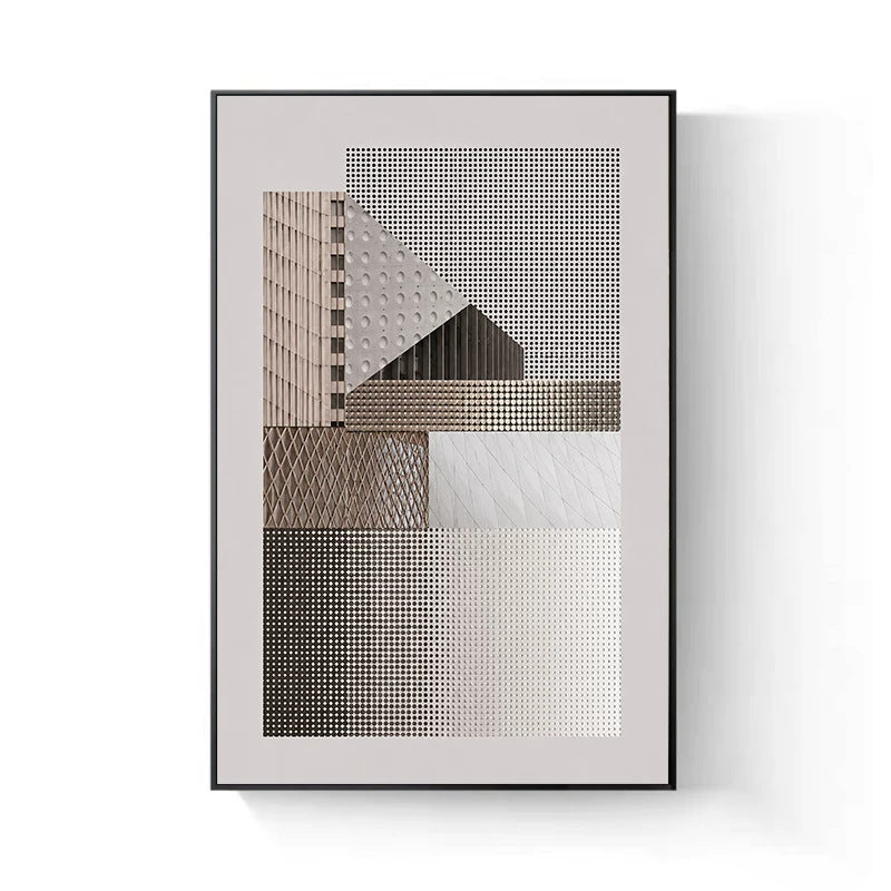 Geometrische abstrakte gerahmte Wandkunst