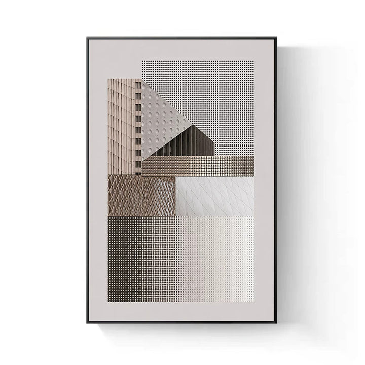 Geometrische abstrakte gerahmte Wandkunst