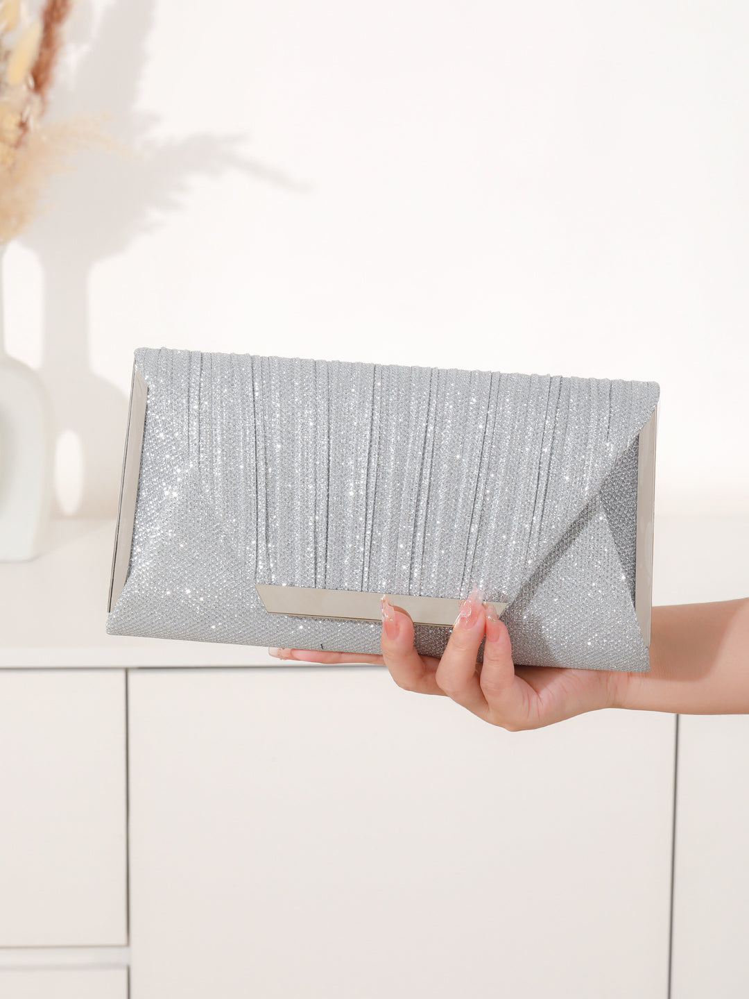 Metallic Abend-Clutch