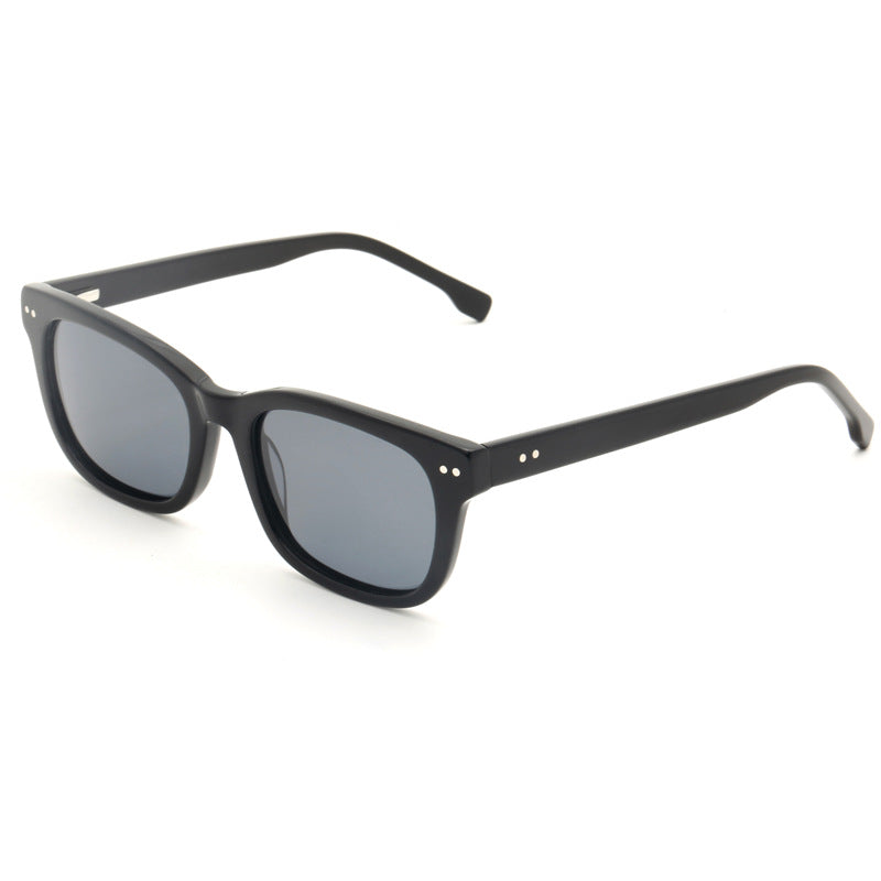 Damen trendige quadratische Sonnenbrille mit transparentem Rahmen Karnz