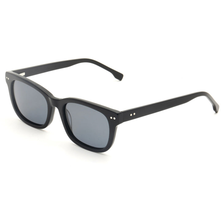 Damen trendige quadratische Sonnenbrille mit transparentem Rahmen Karnz