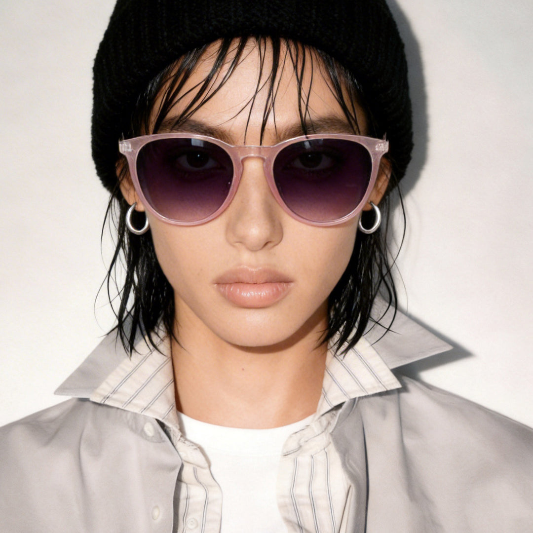 Damen modische Cat-Eye Sonnenbrille mit hochwertigem Kunststoffrahmen und polarisierten Gläsern Karnz