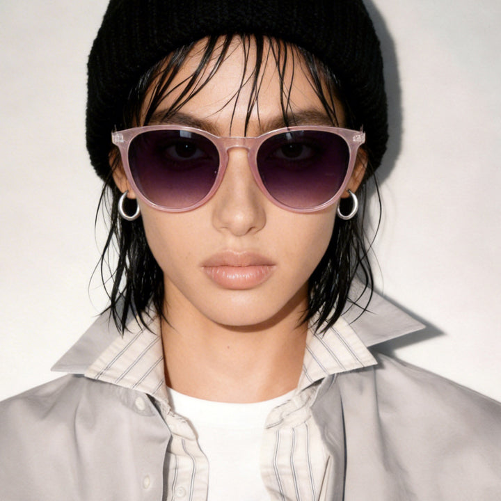 Damen modische Cat-Eye Sonnenbrille mit hochwertigem Kunststoffrahmen und polarisierten Gläsern Karnz