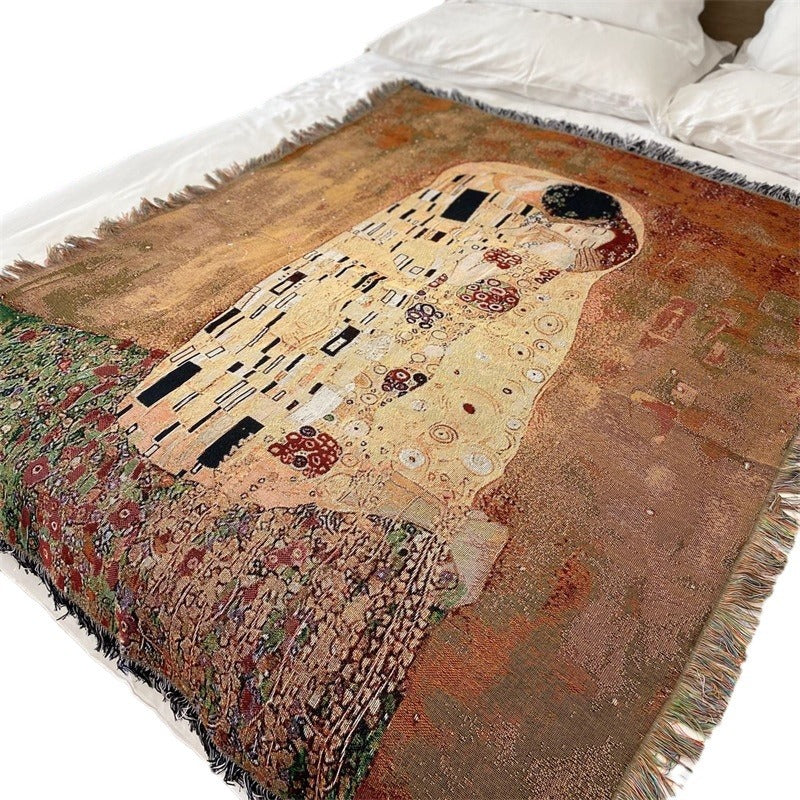 Künstlerischer fransiger Wurfdecke