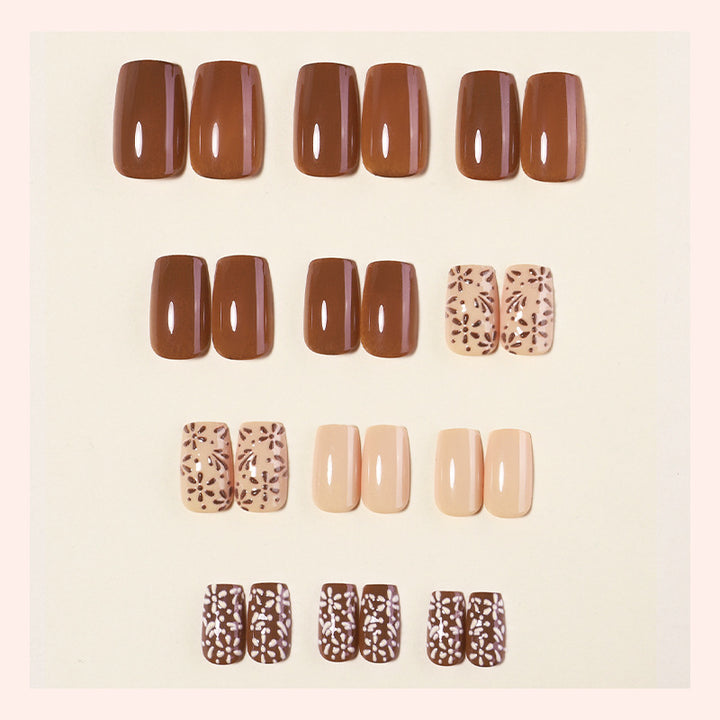 Premium Press-On Nail Set mit Künstlerischen Designs Karnz