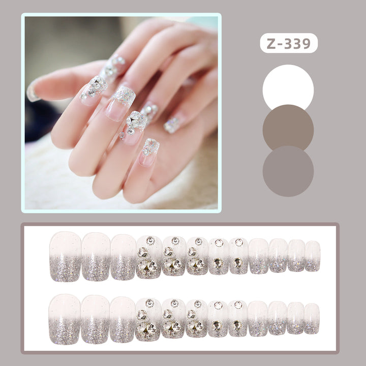 Rhinestone-besetztes Press-On Nail Art Kit Karnz