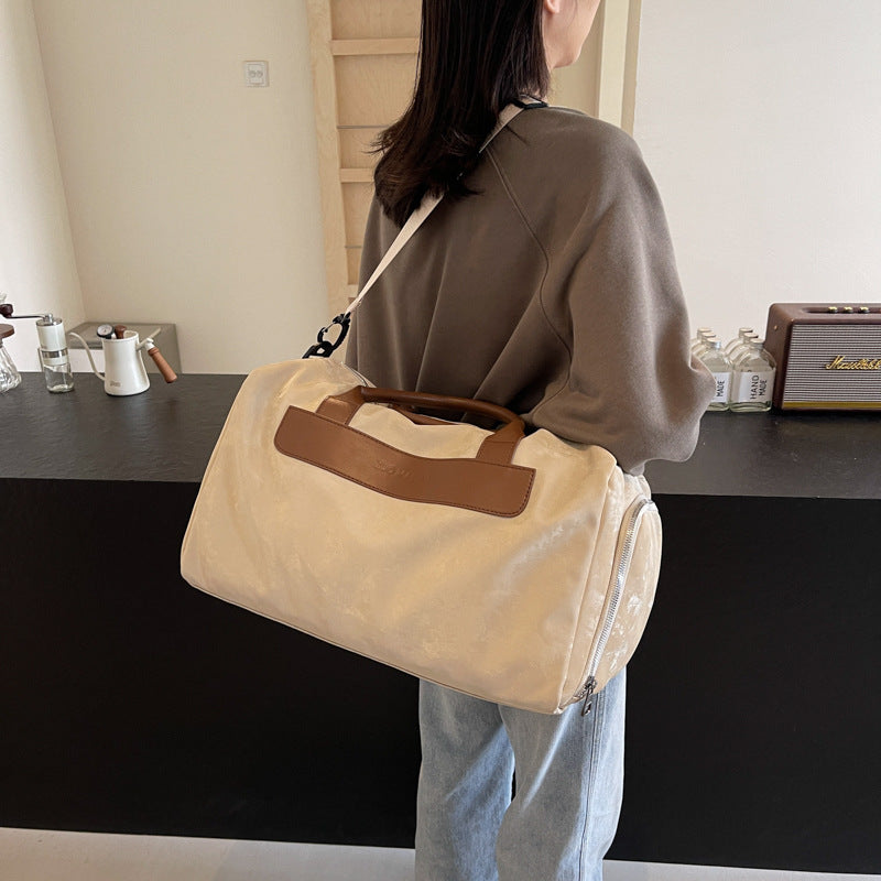 Weiches Samt Übernachtung Duffle Bag Karnz