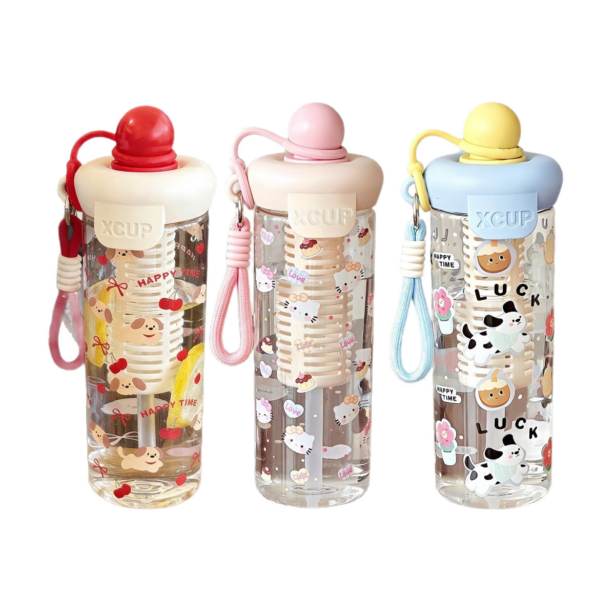 Damen verspielte Trinkflasche mit integriertem Fruchtfilter Karnz