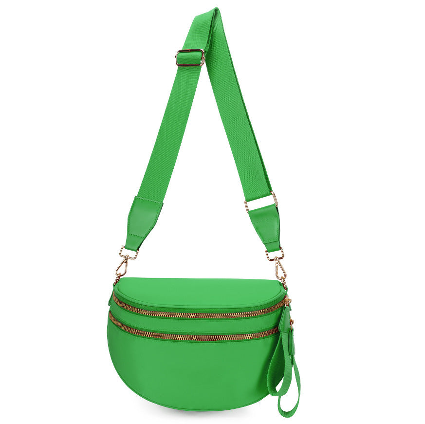 Damen modische Crossbody-Tasche mit zwei Fächern Karnz