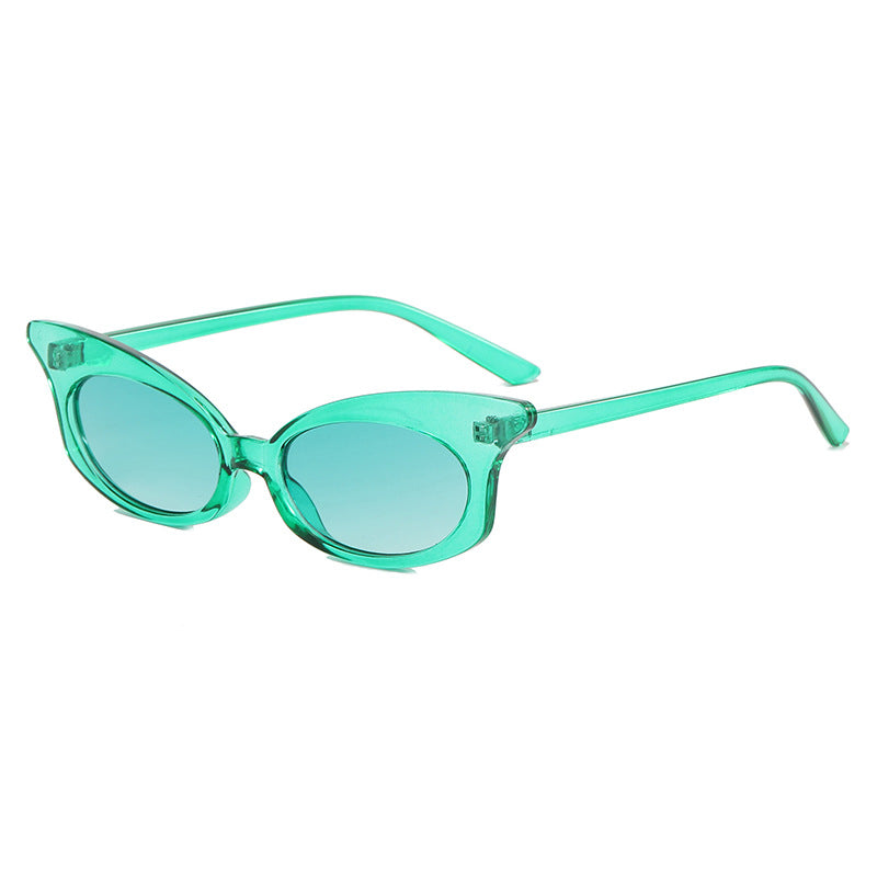 Damen Cat-Eye Sonnenbrille mit transparentem Rahmen und UV-Schutz Karnz