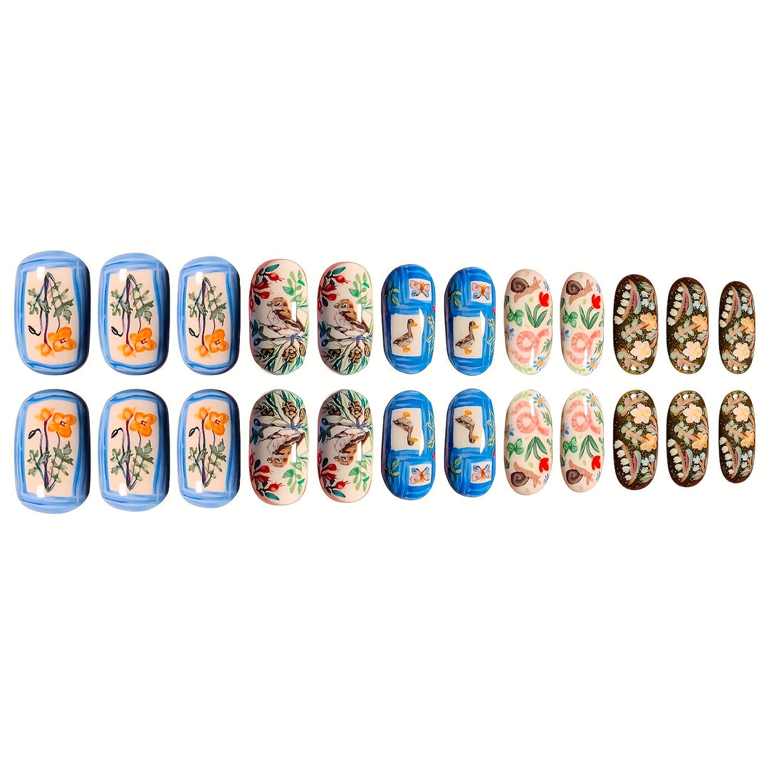 Kreatives Künstlerisches Press-On Nagelset Karnz