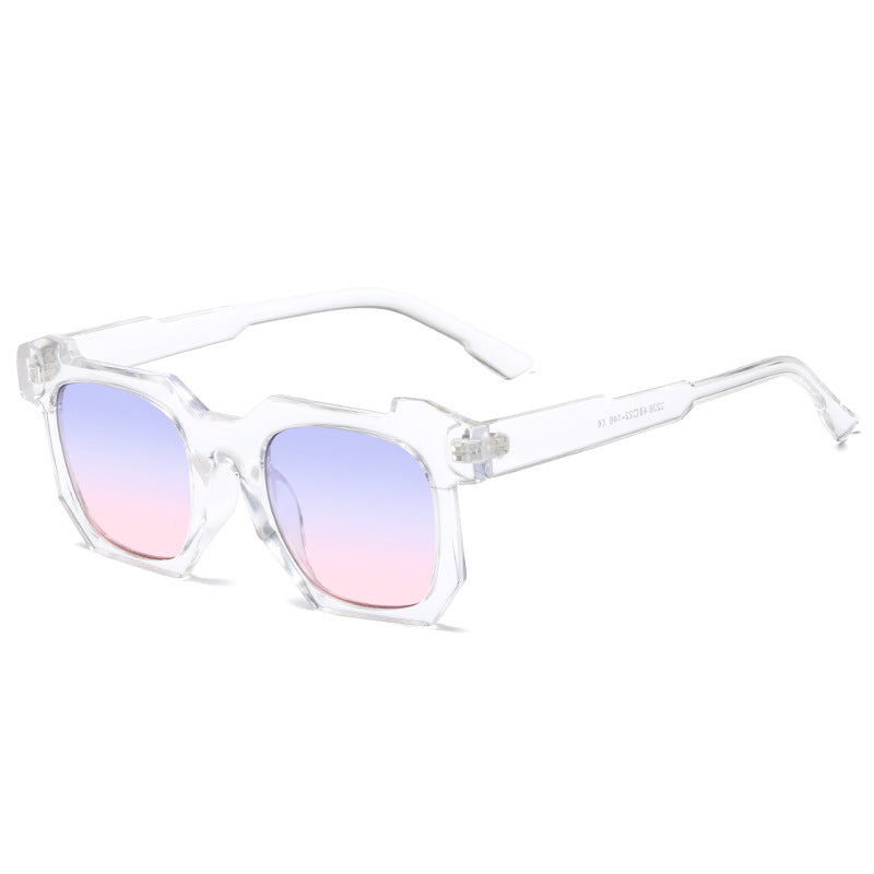 Damen geometrische Sonnenbrille mit markantem, hochwertigem Kunststoffrahmen Karnz