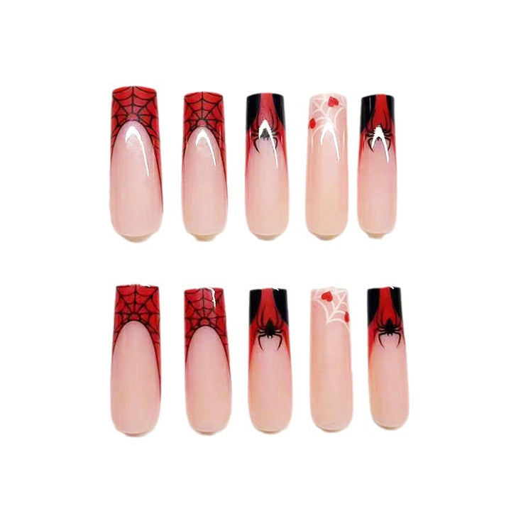 Künstlerische Spinnennetz-Acryl-Nagelverlängerungen Karnz