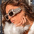 Damen extravagante Sonnenbrille mit auffälligem Schlangenmuster Karnz
