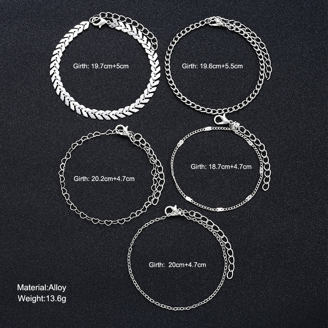 Mehrlagiges Kettenarmband-Set Karnz