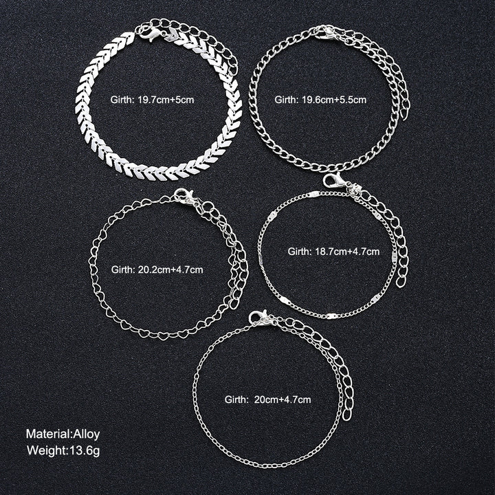 Mehrlagiges Kettenarmband-Set Karnz