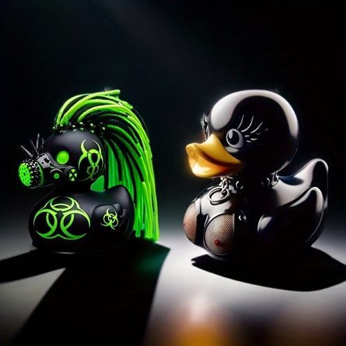 Deko Gummiente mit Mohawk Karnz