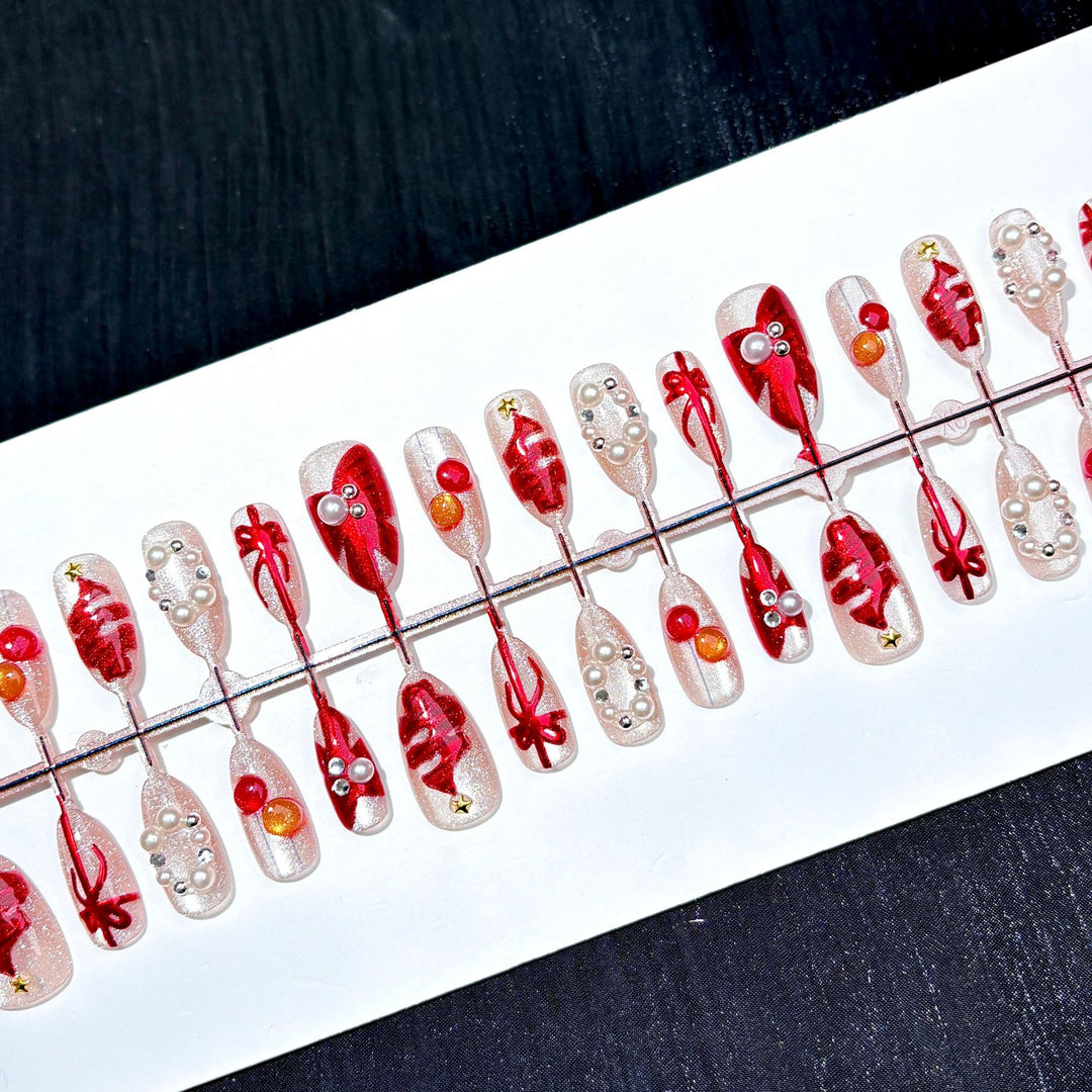 Festive Dekorative Press-On Nagel Set