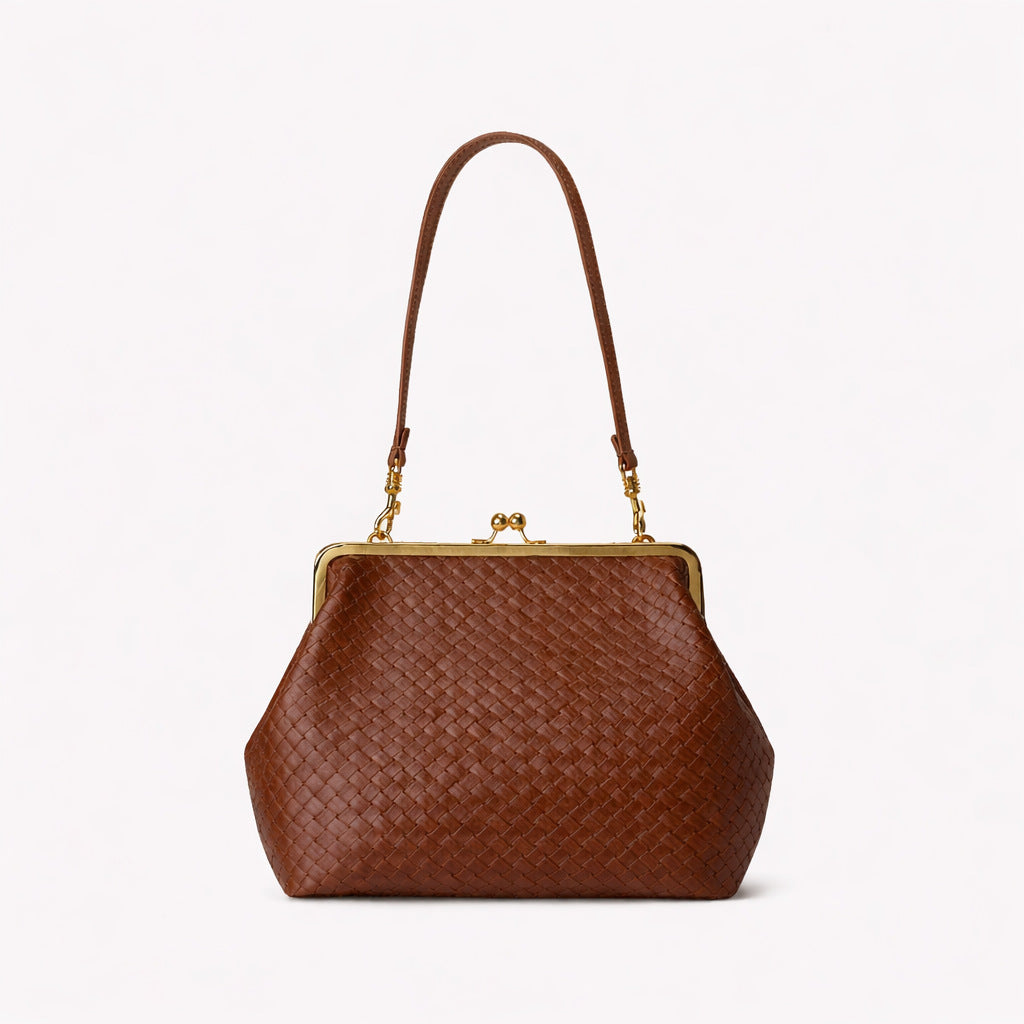 Elegante glänzende Krokodil-Effekt-Handtasche
