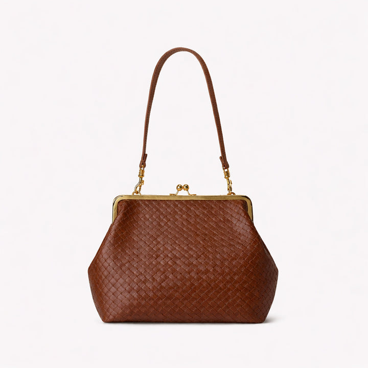 Elegante glänzende Krokodil-Effekt-Handtasche