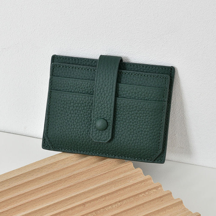 Premium Leder Snapverschluss Kartenhalter Karnz