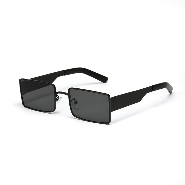 Damen stilvolle rechteckige Sonnenbrille mit modernem Metallgestell Karnz