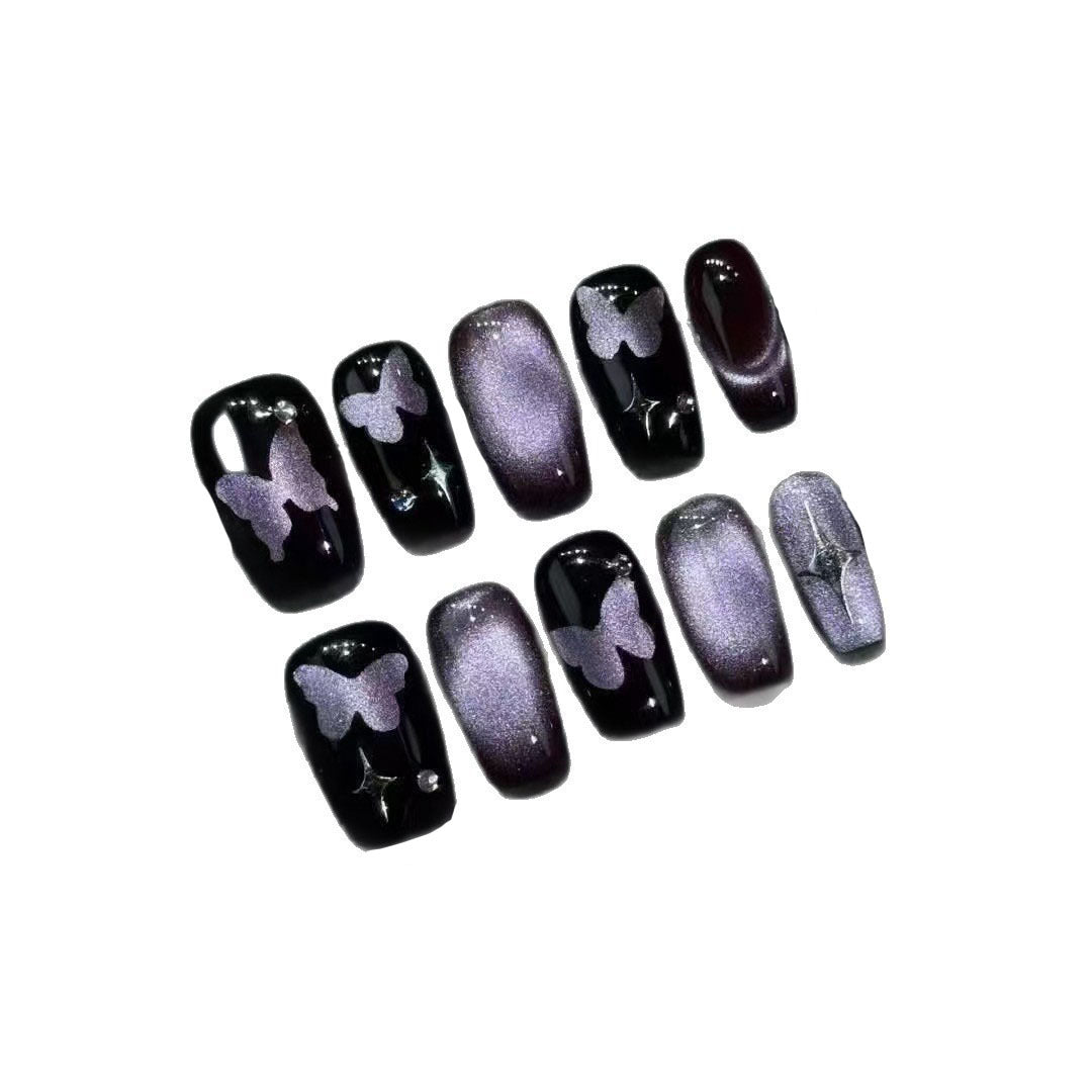 Elegantes Schmetterlings-Presse-on-Nail-Art-Set Karnz