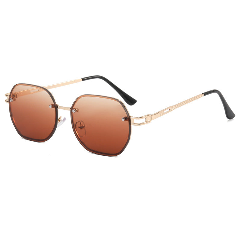 Damen Designer-Sonnenbrille im modernen Achteck-Design Karnz