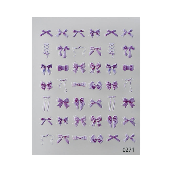 Dekorative Schleife Nagelkunst Aufkleber